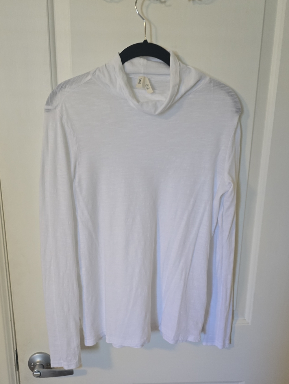 Pact Men's White Turtleneck Long-Sleeve Sweater
